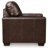 Santorine - Dark Brown - Chair - Leather Match