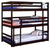 Sandler - Twin Triple Bunk Bed - Cappuccino