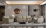 Pacific Palisades - Chair - Beige Leather