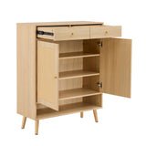 Modern Minimalist Rattan Shoe Cabinet, Elegant Storage Solution