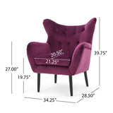 Alyssa - Mid Century Upholstered Arm Chair With Wingback Design
