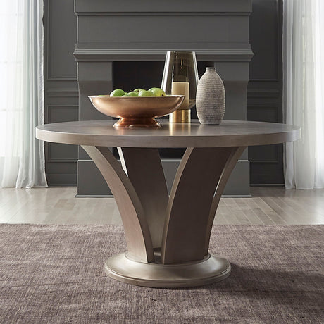 Montage - 5 Piece Pedestal Table Set - Gray
