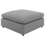 Raleigh - Boucle Upholstered Ottoman - Gray