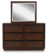 Dilenno - Dark Brown - Dresser And Mirror