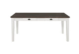 Kingman - 4-Drawer Dining Table - Espresso And White