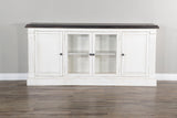 Carriage House - Media Console - White / Dark Brown