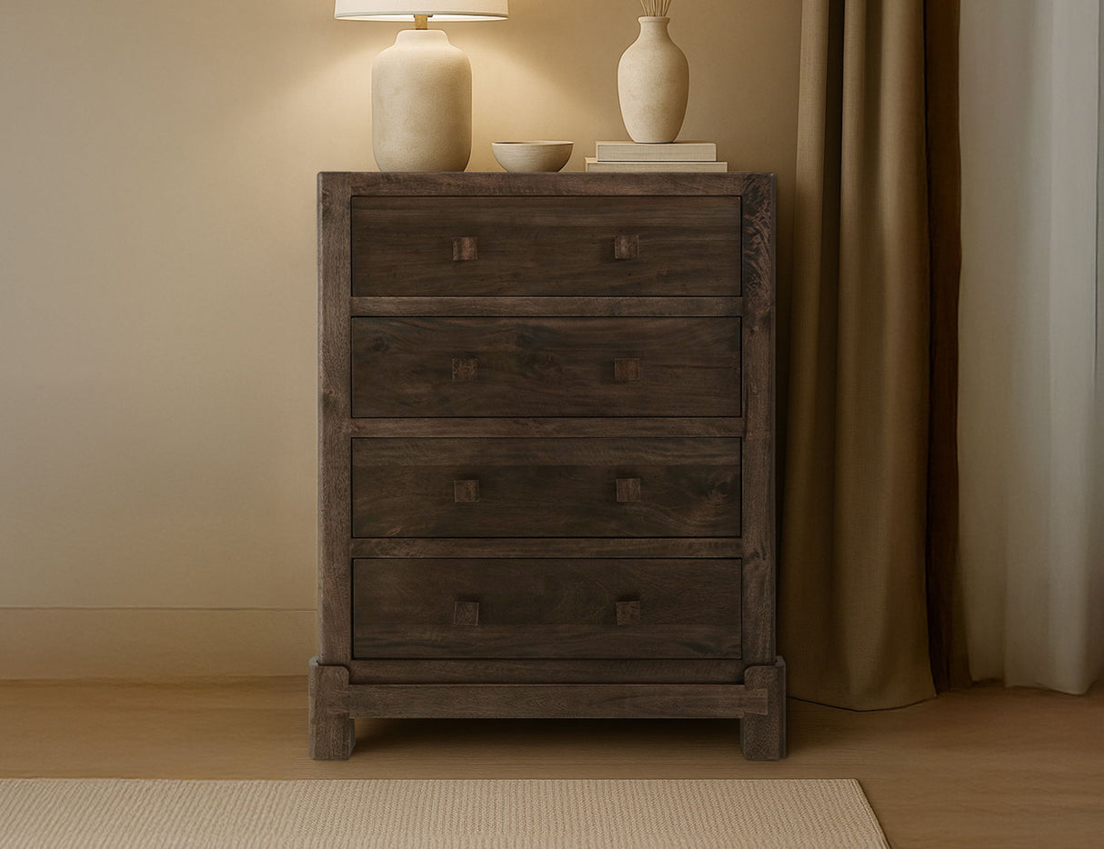 Dark Atenas - 4-Drawer Chest - Brown