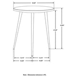 Acheson - Round Accent Table - White And Gold