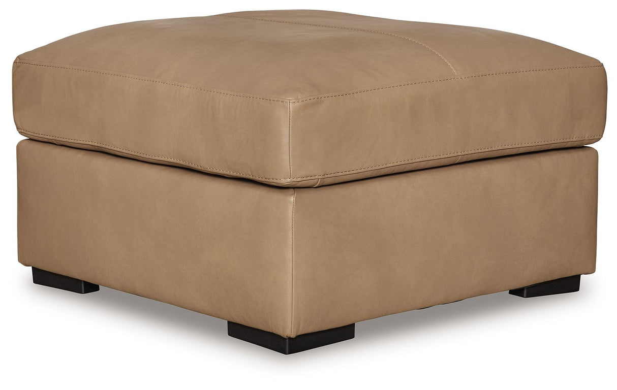 Bandon - Toffee - Oversized Accent Ottoman - Leather Match