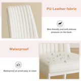 Chic Dining Chair Set With High Back