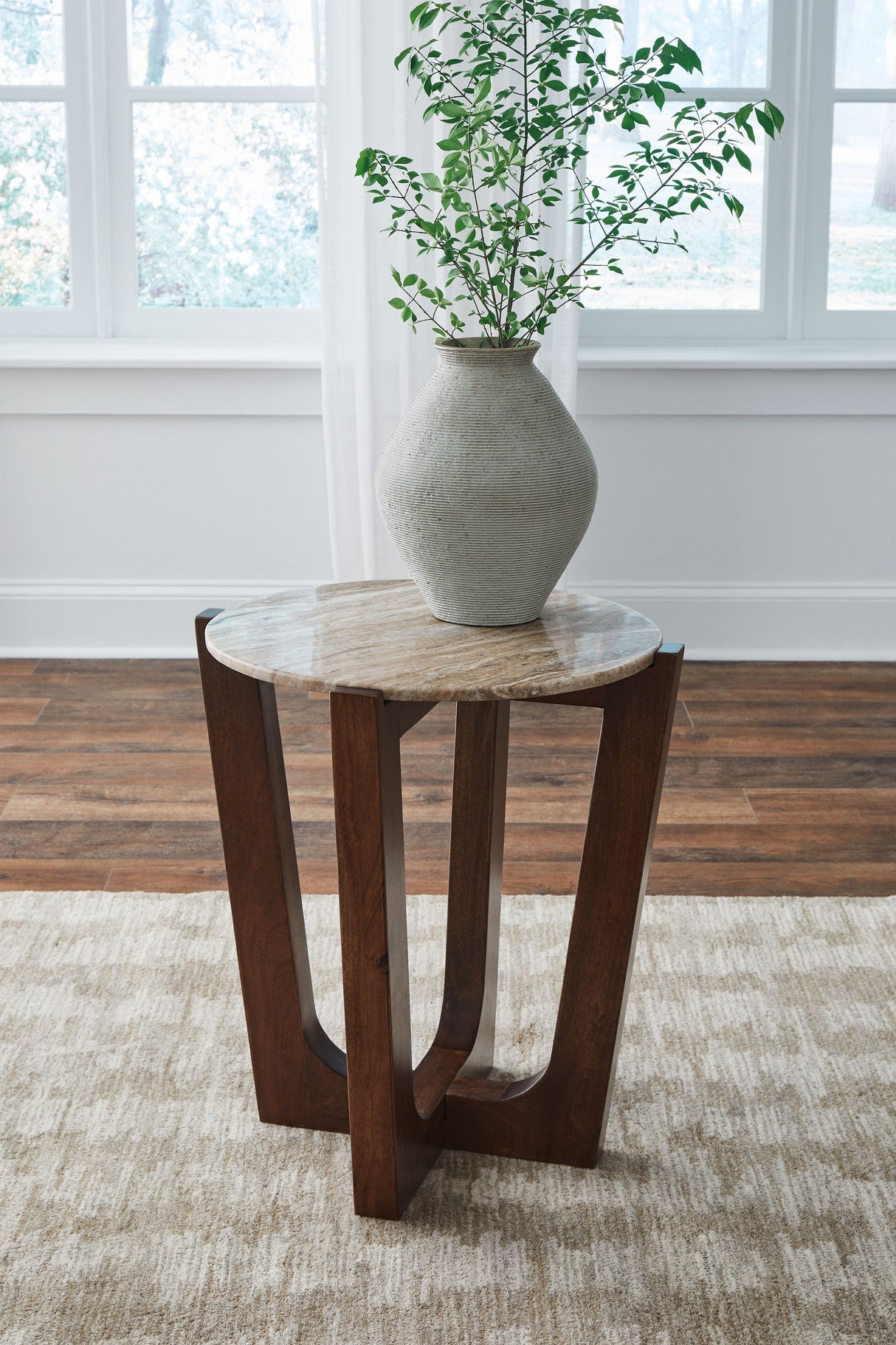 Tanidore - Warm Brown - Round End Table