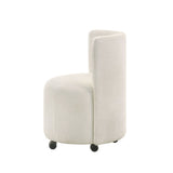 Blayde - Side Chair With Swivel (Set of 2) - White Fabric