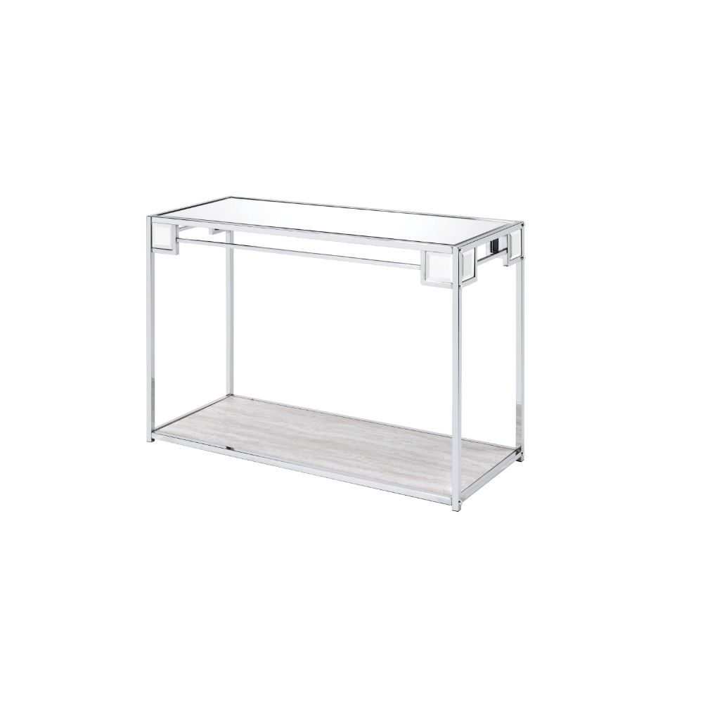 Asbury - Accent Table - Mirrored, Chrome