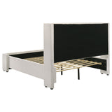 Alamosa - Boucle Upholstered Wingback Platform Bed