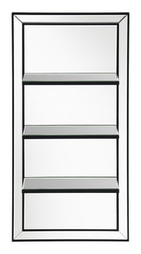 Oriel - 3-Shelf Rectangle Wall Mirror - Silver