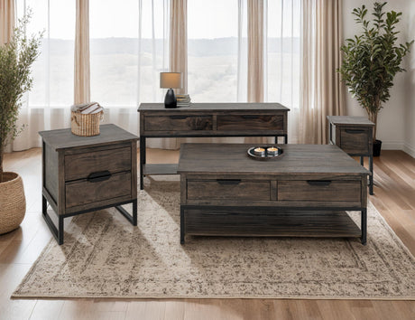 Dark Mita - End Table - Cedar Brown