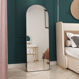 Modern Aluminum Alloy Metal Frame Arched Floor Mirror