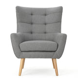 Club Chair With Rubberwood Legs