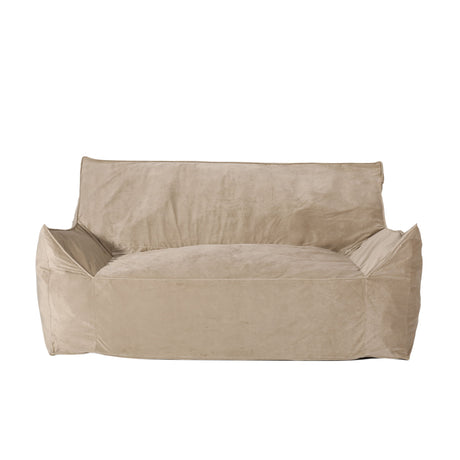 Fila - Velveteen Oversized Seater Bean Bag Chair With Armrests