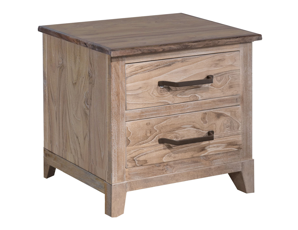 White Teak - Nightstand - Ivory White