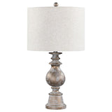 Brie - Drum Shade Table Lamp - Oatmeal And Antique Gold