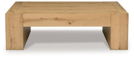 Bracken - Light Brown - Rectangular Cocktail Table