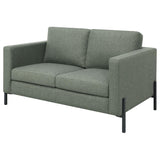 Tilly - Upholstered Track Arm Loveseat - Sage