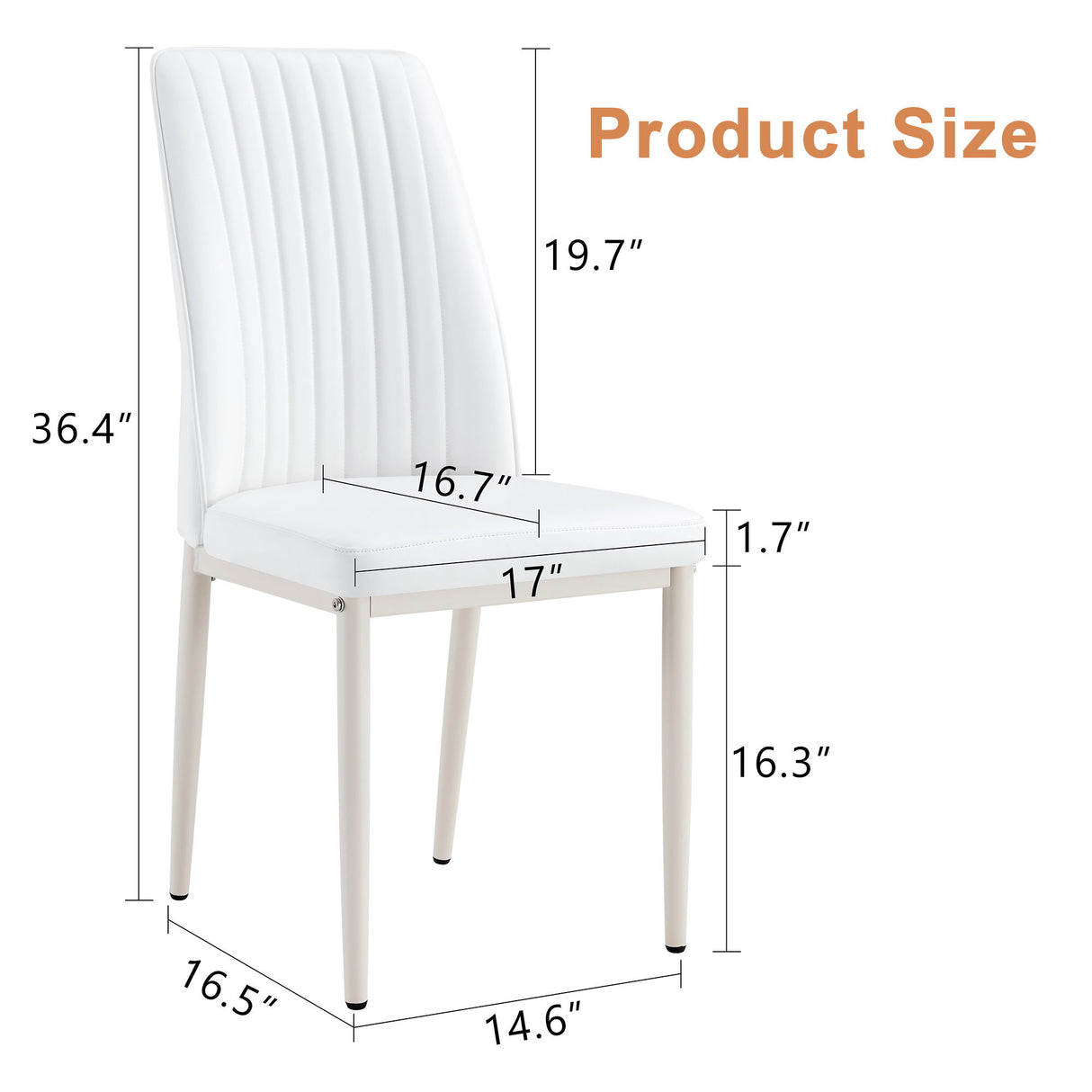 Chic Dining Chair Set With High Back
