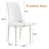 Chic Dining Chair Set With High Back