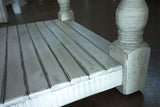 Stone - End Table - Antiqued Ivory / Weathered Gray