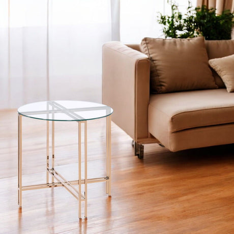 Veises - End Table - Champagne