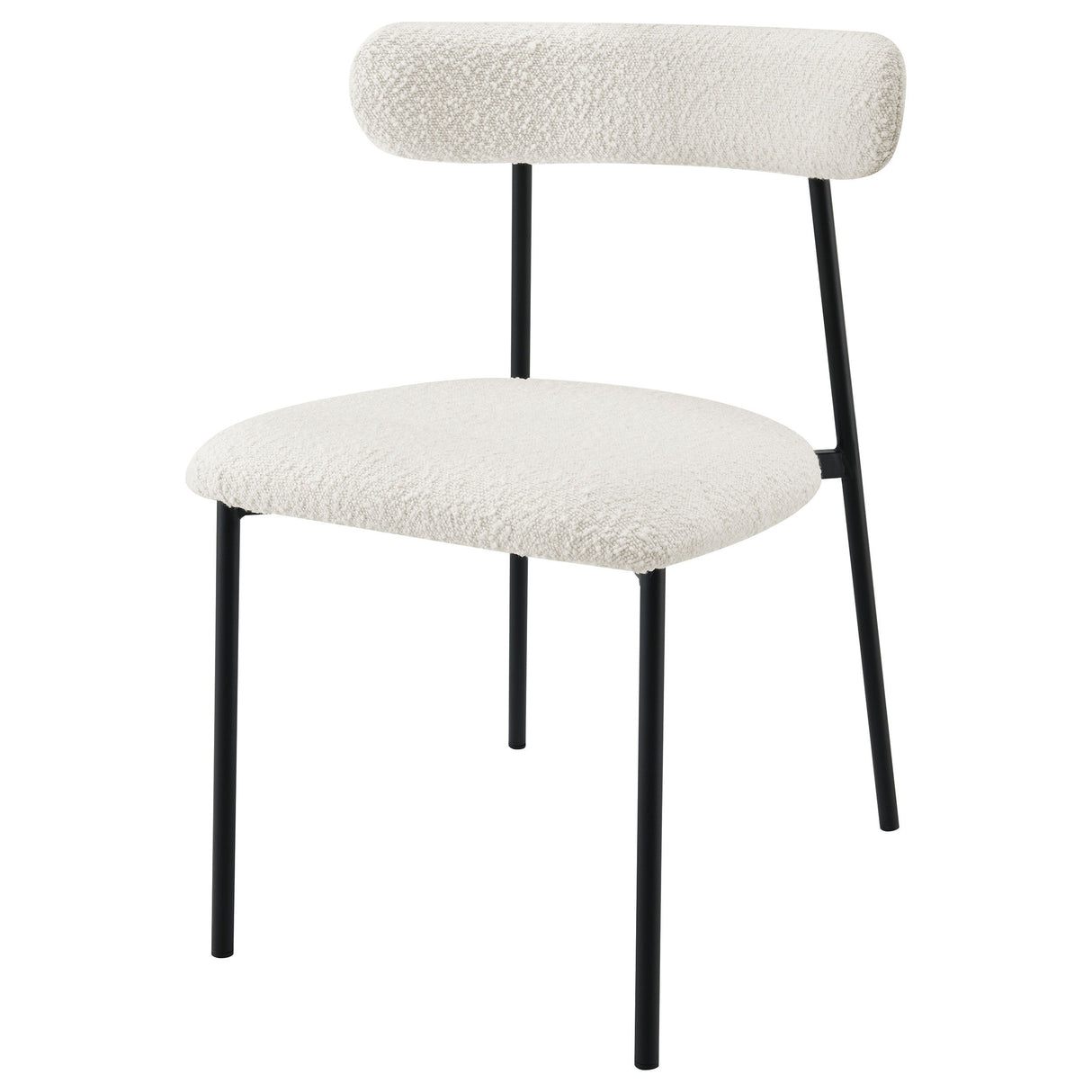 Anzio - Boucle Upholstered Dining Side Chair (Set of 2) - White