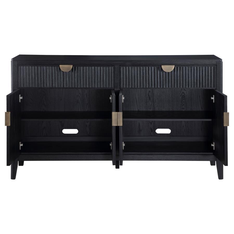 Brookmead - 2-Drawer Sideboard Buffet With Storage Cabinet - Black