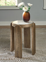 Gavrilley - Gray / White / Brown - Accent Table