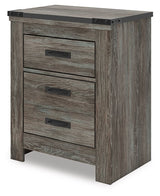 Frandern - Gray - Two Drawer Night Stand