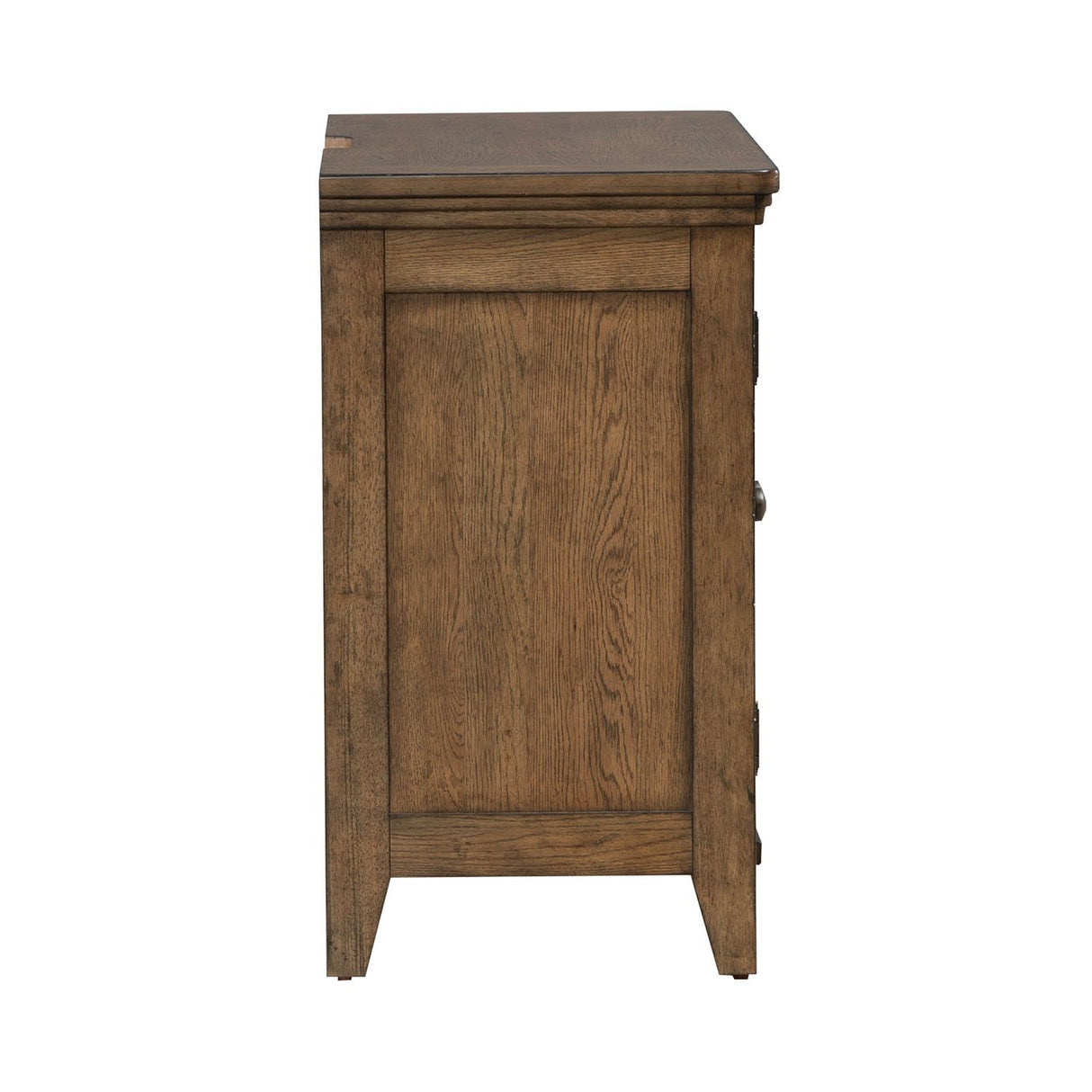 Carolina Park - 2 Door Bedside Chest With Charging Station - Brown