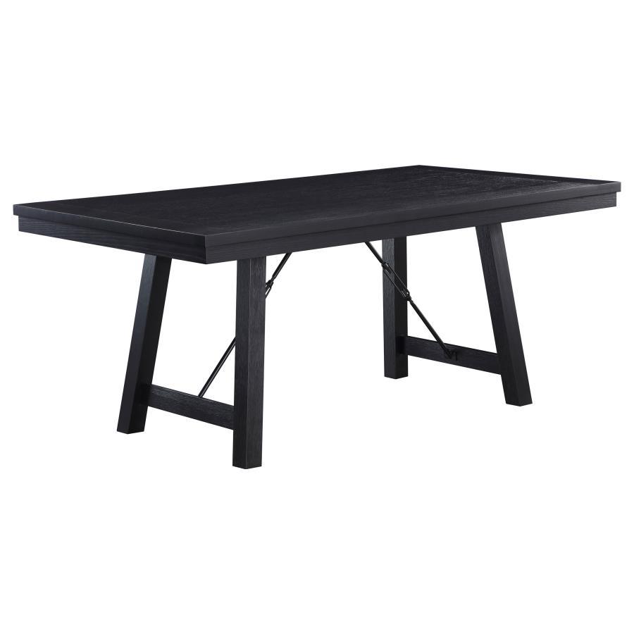 Newport - Rectangular Trestle Dining Table - Black