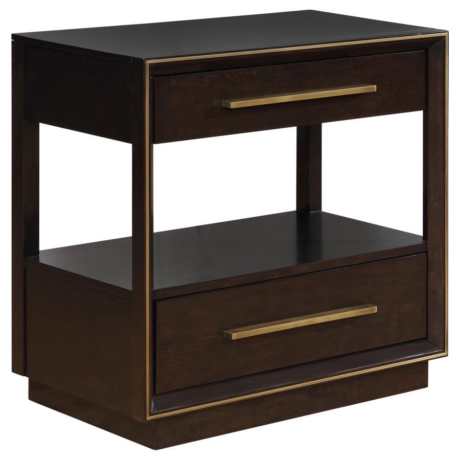 Durango - 2-Drawer Nightstand - Smoked Peppercorn