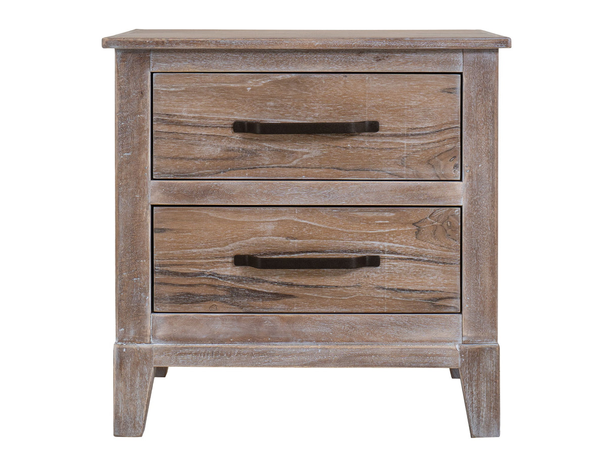 White Teak - Nightstand - Ivory White