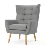 Club Chair With Rubberwood Legs