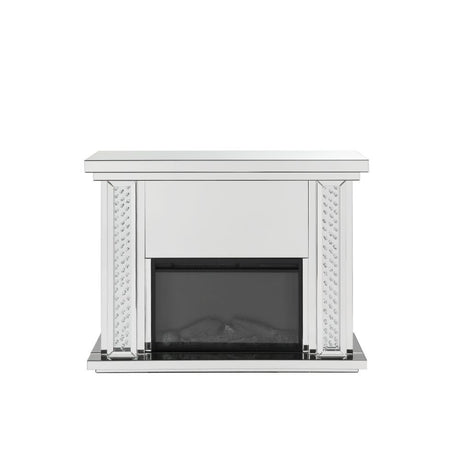 Nysa - Fireplace - Mirrored & Faux Crystals - 39"