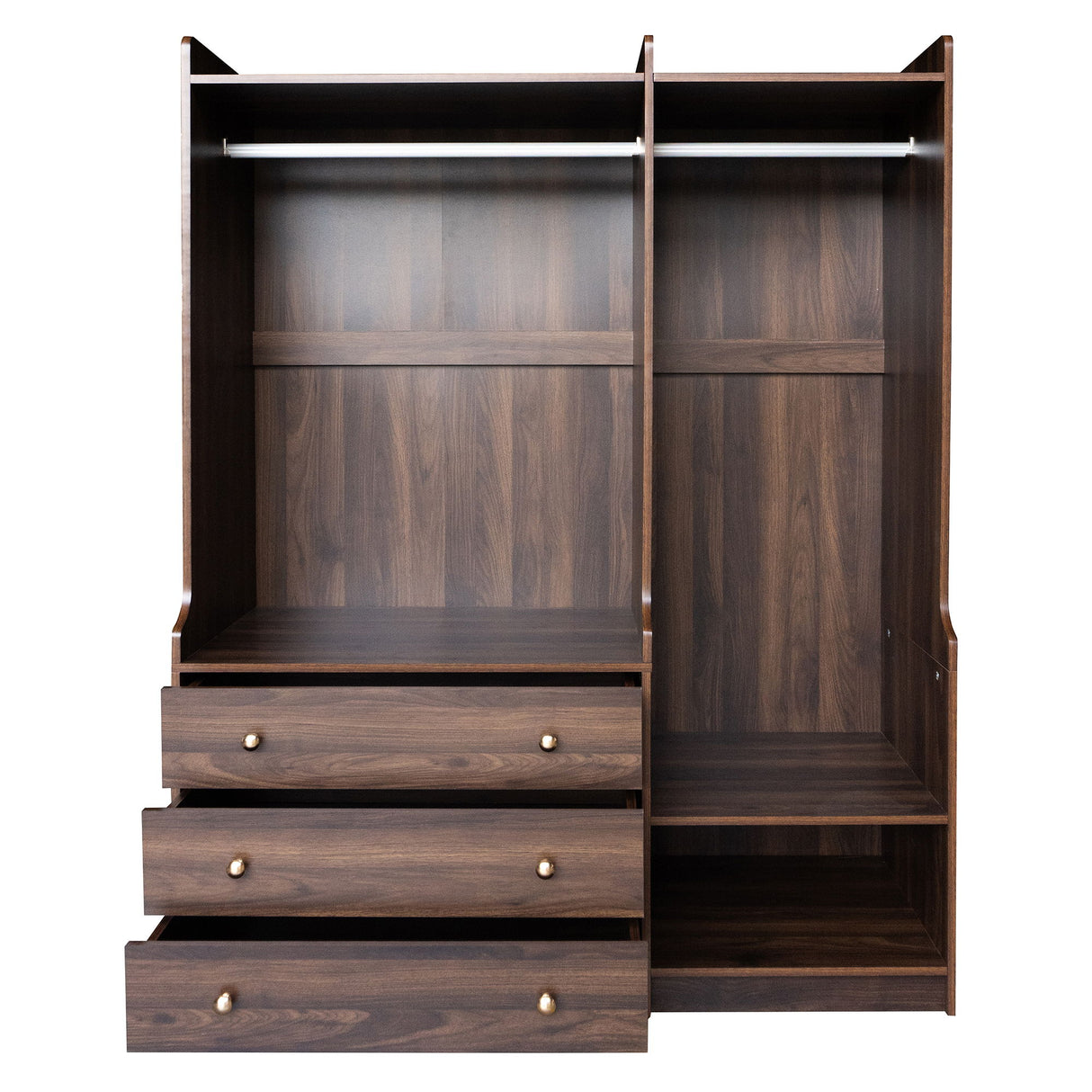 Open Wardrobe Storage For Bedroom - Brown
