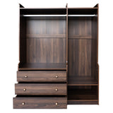 Open Wardrobe Storage For Bedroom - Brown