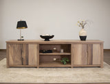 Natural Parota - 93" TV Stand - Brown Cappuccino