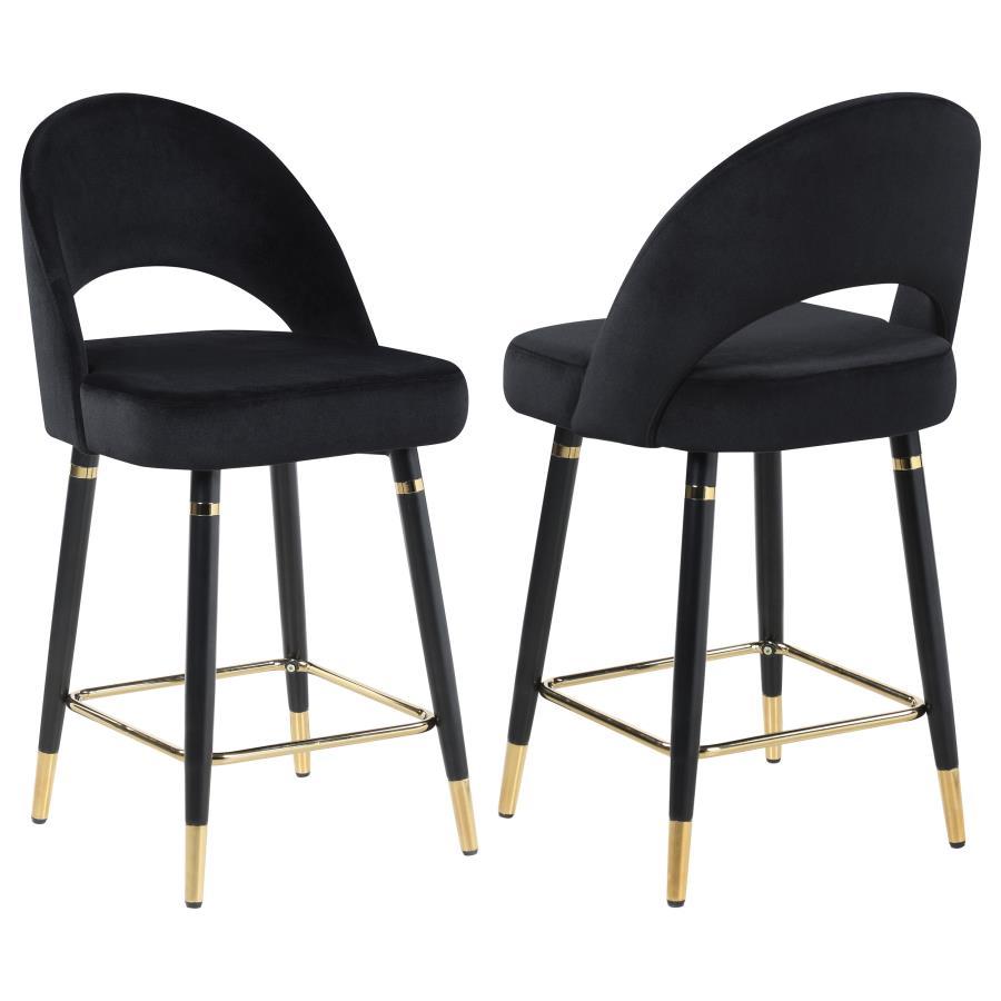 Lindsey - Arched Back Upholstered Counter Height Stools (Set of 2)