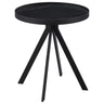 Briggs - Round Marble Printed Glass Top End Side Table