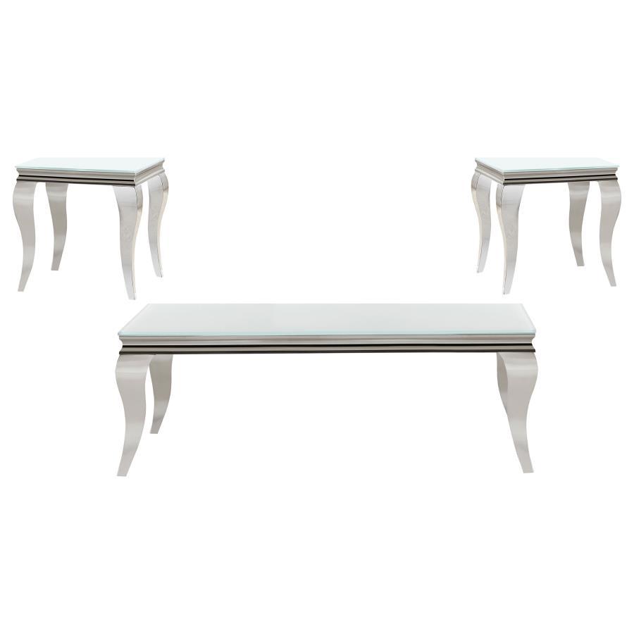 Carone - Glass Top Coffee Table Set