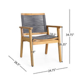 Outdoor Dining Chair (Set of 2) - Dark Gray