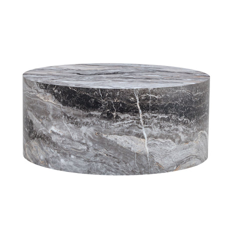 Cylindrical Coffee Table With Material For Living Room