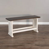 Carriage House - Counter Side Bench - White / Dark Brown